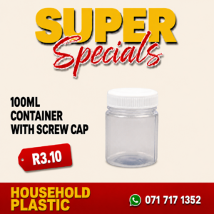 100ml Round Container with Screw Cap