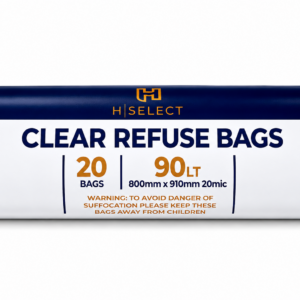 Clear Refuse Bags On a Roll 90lt (20 Bags)